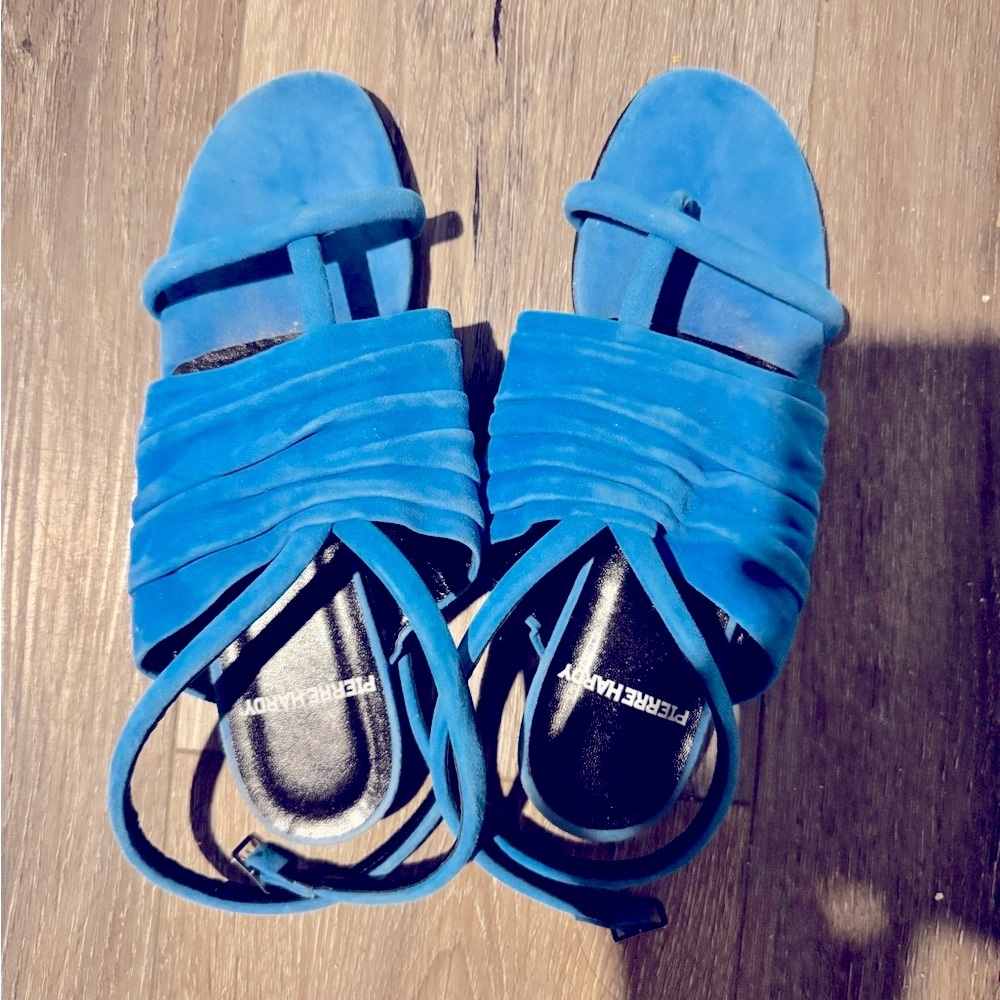 Pierre Hardy Vibrant Blue Strappy Sandals